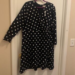 Loft - polka dot long sleeve dress - tags still on